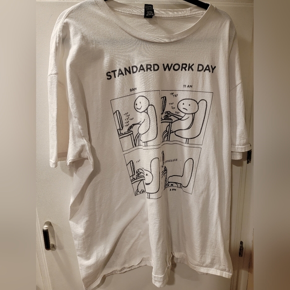 Anvil Lightweight Standard Work Day Comic Panel T-Shirt - Picture 1 of 8